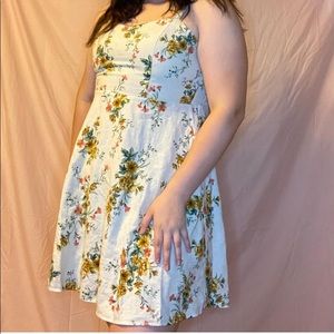 off white floral dress
